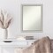 Amanti Art Non-Beveled Wall Mirror, Salon Silver Narrow Frame